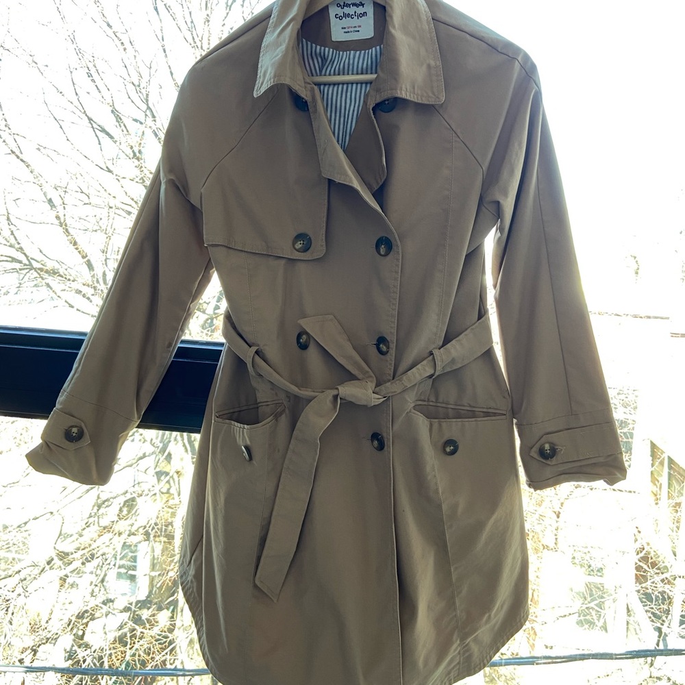 beige trench coat